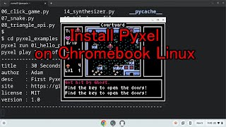 Install Pyxel on Chromebook Linux [upl. by Yevre557]