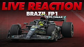 🔴LIVE  A FERRARI FANS REACTS to Brazilian GP FP1 with live timing [upl. by Eittel865]