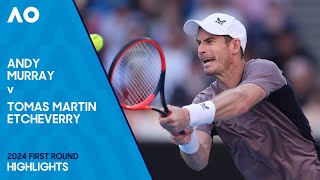 Andy Murray v Tomas Martin Etcheverry Highlights  Australian Open 2024 First Round [upl. by Sikata]