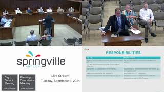 Springville City Council Meeting Planning Commission [upl. by Roth595]