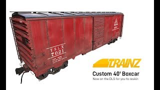 Trainz  Content Creation  Reskin the Custom 40′ Boxcar [upl. by Jeanette504]