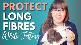 PROTECT long wool fibres while needle felting animals 3 Top Tips Stop matting frizzing tangling [upl. by Leemaj]