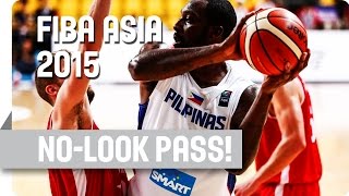 Blatche Blind Pass to Intal  2015 FIBA Asia Championship [upl. by Ahar609]