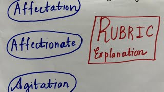 Rubrics easy explanation Affectation affectionate agitation repertory rubrics repertorynotes [upl. by Alyda670]