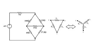 Devre Teorisi Ders 13 Üçgenden  Yıldıza Dönüşüm Örnek Soru Çözümü [upl. by Rosabelle]