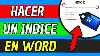 Como Hacer Un Indice En Word Automatico 2024 Facil Y Rapido [upl. by Akirderf776]