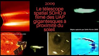 OVNI  UAP  Plusieurs Objets gigantesques ont été filmés par le télescope spatial SOHO en 2009 [upl. by Yennaiv488]