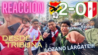 BOLIVIA 20 PERÚ Reacción de Hinchas Peruanos en la Paz  Clasificatorias 2026 [upl. by Sinnard]