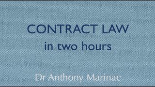 Contract Law in Two Hours [upl. by Ahsiatal]