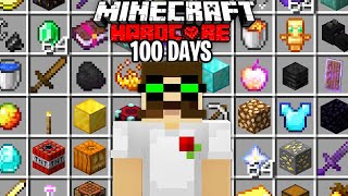 I Survived 100 Days in Hardcore Minecraft COLLECTING EVERY Block and Item [upl. by Josiah788]