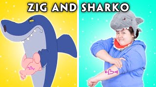 Zig and Sharko With Zero Budget  Parody The Story Of Zig amp Sharko  Zig Sharkos Funniest Moments [upl. by Nirehs53]