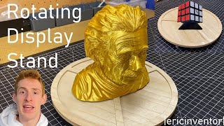 How to Make a DIY Rotating Display Stand  Motorized Lazy Susan [upl. by Garfield873]