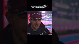 Esteban Ocon Qatar GP Crash Interview estebanocon esteban f1 formula1 [upl. by Enasus]