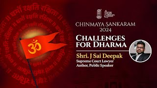 Shri J Sai Deepak Chinmaya Sankaram 2024 ChinmayaMission [upl. by Chessa788]