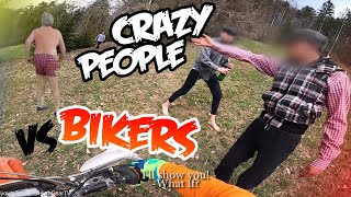 Stupid Angry People Vs Dirt Bikers 2023  Angry Man Attack Biker [upl. by Ecirtram]