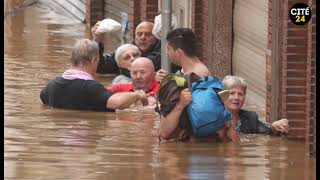 Inondations sans précédent en Belgique [upl. by Asenej]