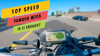 Yamaha MT03  Top Speed Is 300cc enough [upl. by Ayhtnic]