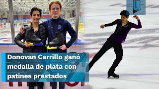 ¡De película Donovan Carrillo gana medalla de plata con patines prestados [upl. by Miarhpe828]