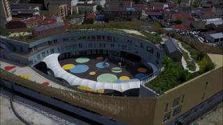 TEASER Reportage fin de chantier par drone du Groupe Scolaire Port Chemin Vert  Aubervilliers [upl. by Oakman]