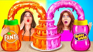 1000 LAYERS OF FOOD CHALLENGE  Crazy Drinks amp Food Recipe by 123 GO [upl. by Enoyrt]