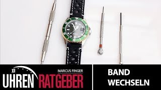 Uhrenarmband wechseln ohne Werkzeug  Uhrenband austauschen [upl. by Ballinger]