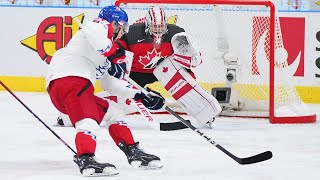 Highlights from Canada vs Czechia in the 2024 IIHF World Junior Championship quarterfinals [upl. by Ardnasil]