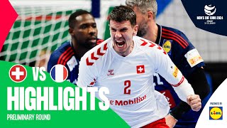 Swiss arent afraid of the Olympic champs  Switzerland vs France  Highlights  Mens EHF EURO 2024 [upl. by Colby]