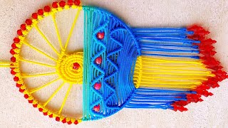 DIY Macrame 🌞🌈 Sunset Dream Catcher Tutorial macrame dreamcatcher [upl. by Ardnazxela]