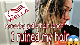 Removing Wella hair toner with vitamin C my hair turned Orange 😱 [upl. by Oiramaj268]