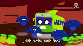 Baby Shark Bus Song in G Major 16  Shark Bus Effects  Pinkfong Songs  Kristel and Lola [upl. by Haland273]