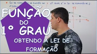 FUNÇÃO DO 1º GRAU  OBTENDO A LEI DE FORMAÇÃO [upl. by Gnoc]