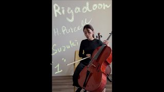 Rigadoon by HPurcell Suzuki cello book 1 No13 [upl. by Titus196]