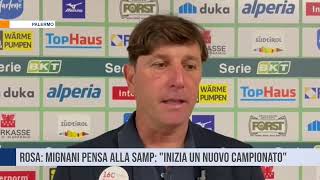 Palermo calcio Mignani pensa alla Samp quotInizia un nuovo campionatoquot [upl. by Lienad]