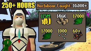 I caught over 10000 herbiboar for this  UIM Collection Log Completionist 30 OSRS [upl. by Ramah758]