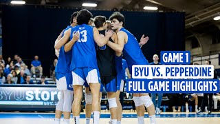 BYU vs Pepperdine  Full Game Highlights  BYU Men’s Volleyball [upl. by Guinna]