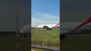 Emirates A380 take off MANEGCC planespotting northskyaviation a380 [upl. by Nej644]