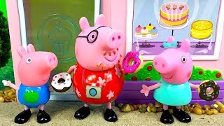 PEPPA WUTZ UND DIE KLEINE KONDITOREI LUSTIGE GESCHICHTE MIT PAPA WUTZ [upl. by Heidie580]