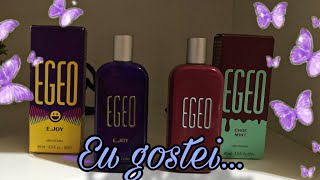 Perfumes  Egeo EJoy e Choc mint Eu gostei muito perfumes linhaegeoboticario [upl. by Haldeman]