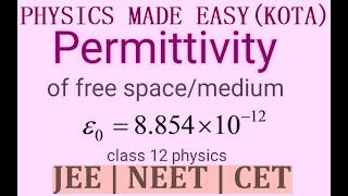 DIELECTRIC CONSTANT PERMITTIVITY OF FREE SPACE GOLD LEAF ELECTROSCOPE INDUCTION FOR JEE amp NEET4 [upl. by Cynthla977]