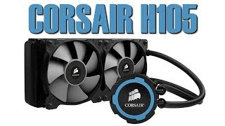 Corsair H105 AIO watercooling unit first look [upl. by Osithe]