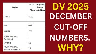 DV 2025 December CutOff Numbers WHY [upl. by Sela]