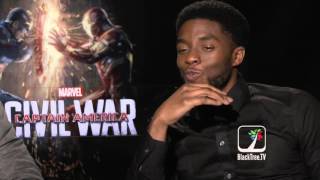 Chadwick Boseman talks Black Panther in Captain America Civil War [upl. by Zacks99]