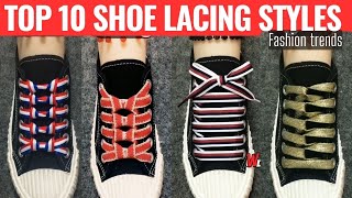 Top 10 Shoes lace styles  Shoes less style  Shoe lacing styles P311023 shoelaces lacing [upl. by Reinar]