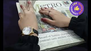 Slightly Aggressive Newspaper ASMRPage turning Crinkly Soundsvelvettinglesasmr asmr [upl. by Cis]