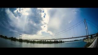 Bridge over the Irtysh River in Semey Summer 2016 [upl. by Latsyrc]