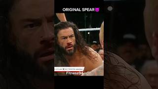 Jey uso Duplicate Spear vs Roman Reigns Original Spear 👿 shorts viral romanreigns [upl. by Allistir945]