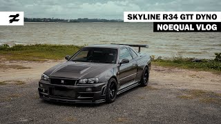 Skyline R34 GTT Dyno amp Tune at AMT Motorsport  NOEQUALCO VLOG [upl. by Nahem]