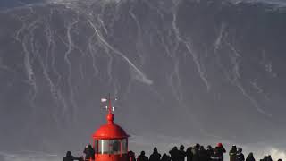 Biggest Wave Ever Surfed  Nazare  World Record [upl. by Edas]