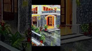 How to drawing a luxury house  Draw a Luxury House Easy StepbyStep Guide painting drawing [upl. by Kcirdneked]