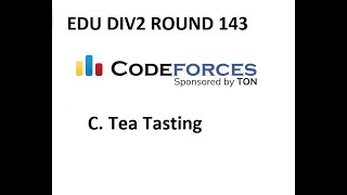 C TEA TASTING  DIV 2  EDU ROUND 143 [upl. by Ecirtaed130]